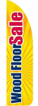 Sidewalk Feather Flag Banner: Wood Floor Sale (Burst)(FLAG ONLY)