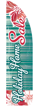 Sidewalk Feather Flag Banner: Holiday Home Sale (FLAG ONLY)
