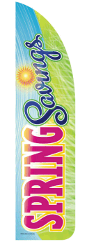 Sidewalk Feather Flag Banner: Spring Savings (FLAG ONLY)