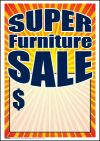 SALE TAGS (PK OF 100): Super Furniture Sale