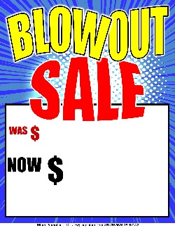 Sale Tags (Pk of 100): Blow Out Sale 2
