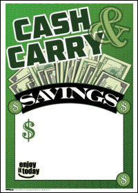 Sale Tags (PK of 100): Cash & Carry Savings