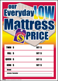 Sale Tags (PK of 100): Our Everyday Low Mattress Price