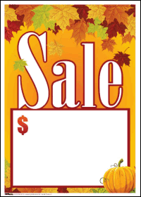 Vinyl Window Sign: Fall Sale