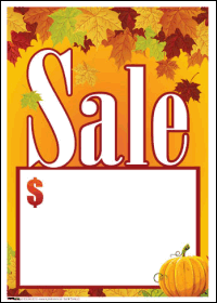 Sale Tags (PK of 100): Sale (Fall Design)