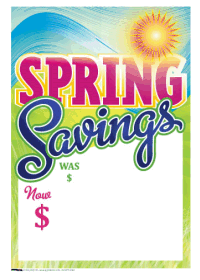 Sale Tags (Pk of 100): Spring Savings