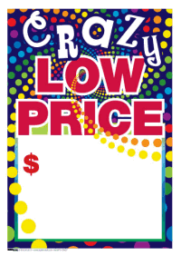Sale Tags (Pk of 100): Crazy Low Price