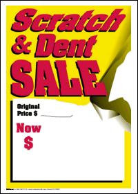 Sale Tags (Pk of 100): Scratch & Dent Sale