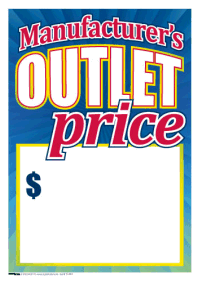 Sale Tags (Pk of 100): Manufacturer's Outlet Price