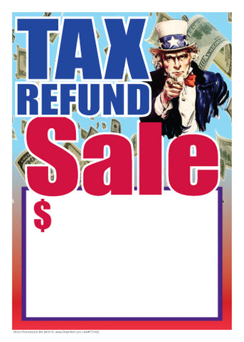 Sale Tags (Pk of 100): Tax Refund Sale2