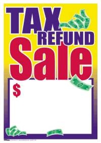 Sale Tags (Pk of 100): Tax Refund Sale