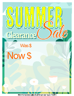 Sale Tags (Pk of 100): Summer Clearance Sale 3