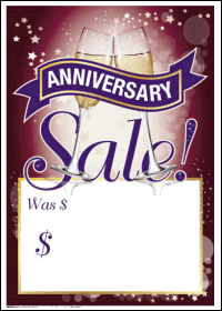 Sale Tags (Pk of 100): Anniversary Sale (Fancy)