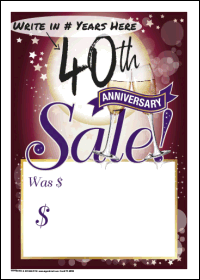 Sale Tags (Pk of 100): ___Anniversary Sale (Fancy w/Blank)