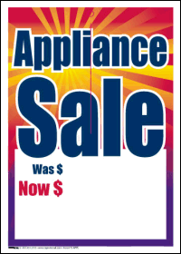 Sale Tags (PK of 100): Appliance Sale