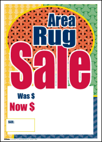 Sale Tags (PK of 100): Area Rug Sale