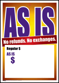 Sale Tags (Pk of 100): AS-IS