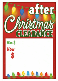 Sale Tags (Pk of 100): After Christmas Clearance