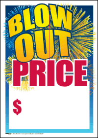 Sale Tags (PK of 100): Blow Out Price