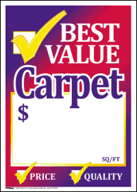 Sale Tags (Pk of 100): Best Value Carpet