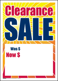 Sale Tags (Pk of 100): Clearance Sale