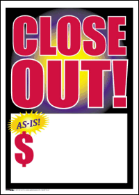 Sale Tags (PK of 100): Close Out!