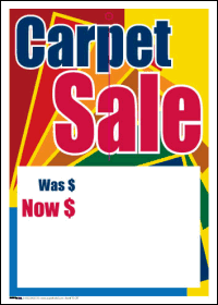 Sale Tags (Pk of 100): Carpet Sale