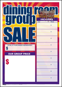 Sales Tags (Pk of 100): Dining Room Group Sale