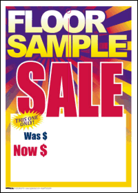 Sample Sale Tag Sale Tag (Pk of 100): Floor Sample Sale – Inform Promotions
