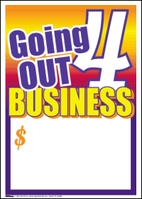Sale Tags (Pk of 100): Going Out For Business