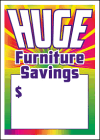 Sale Tags (Pk of 100): Huge Furniture Savings