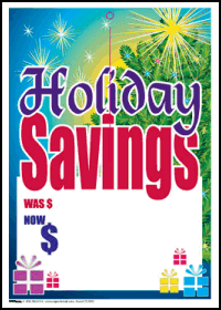 Sale Tags (Pk of 100): Holiday Savings