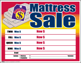 Sale Tags (Pk of 100): Mattress Sale (Horizontal)