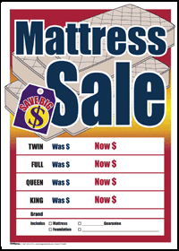 Sale Tags (Pk of 100): Mattress Sale