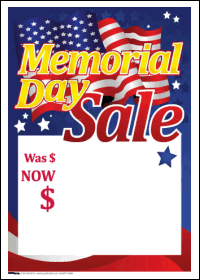 Sale Tags (PK of 100): Memorial Day Sale