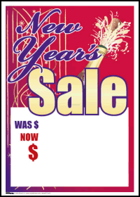 Sale Tags (PK of 100): New Years Sale