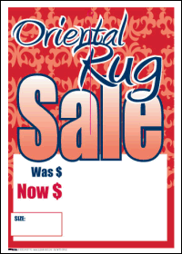 Sale Tags (PK of 100): Oriental Rug Sale