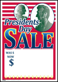 Sale Tags (Pk of 100): Presidents Day Sale