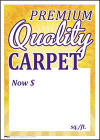 Sale Tags (Pk of 100): Premium Quality Carpet