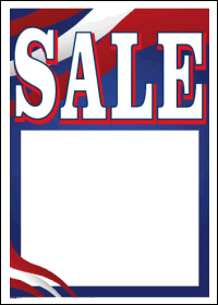 Sale Tags (Pk of 100): SALE (Patriotic)