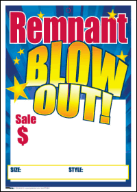 Sale Tags (Pk of 100): Remnant Blow Out