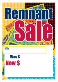 Sale Tags (Pk of 100): Remnant Sale