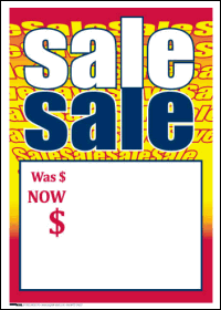 Sale Tags (Pk of 100): SALE (Was-Now) – Inform Promotions