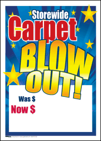 Sale Tags (PK of 100): Storewide Carpet Blowout