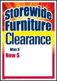 Sale Tags (PK of 100): Storewide Furniture Clearance