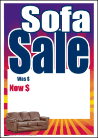 Sale Tags (PK of 100): Sofa Sale