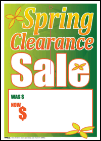 Sale Tags (Pk of 100): Spring Clearance Sale