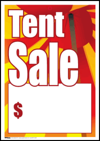 Sale Tags (Pk of 100): Tent Sale