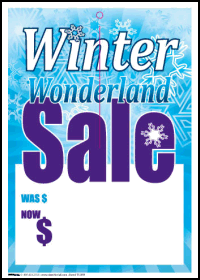 Sale Tags (Pk of 100): Winter Wonderland Sale