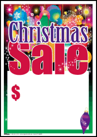 Sale Tags (Pk of 100): Christmas Sale
